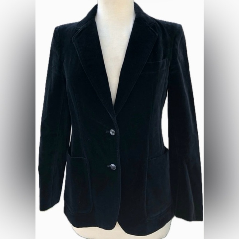 SKE Designer Collection Velvet Blazer Jacket Classic Black Women's Blazer S/M